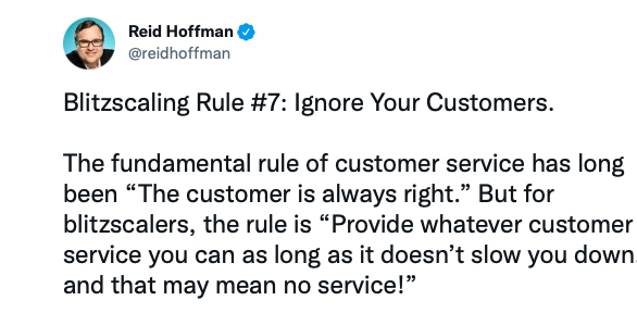 Ignore your customers: Reid Hoffman and VC influence
