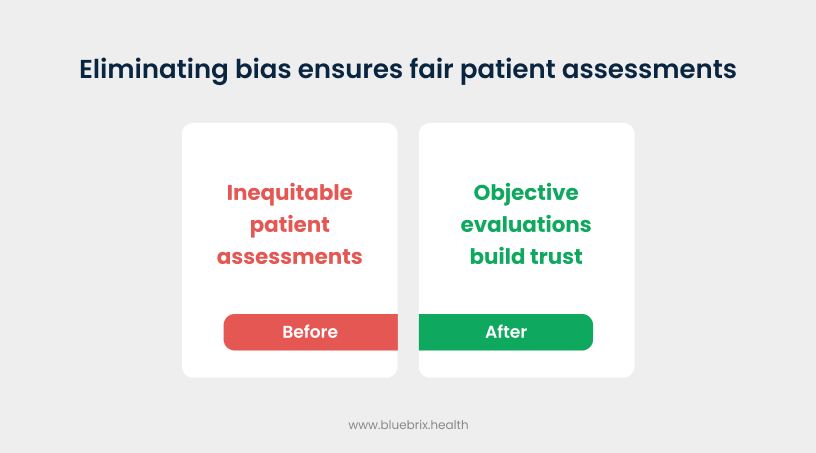 Eliminating bias ensures fair patient assessments