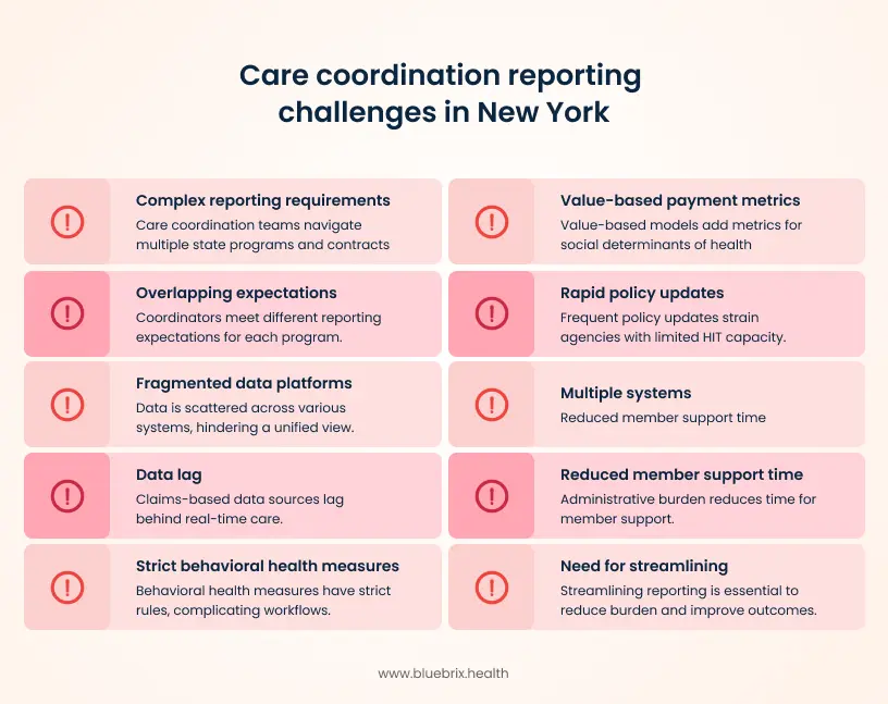  Care Coordination Reporting Challenges in New York